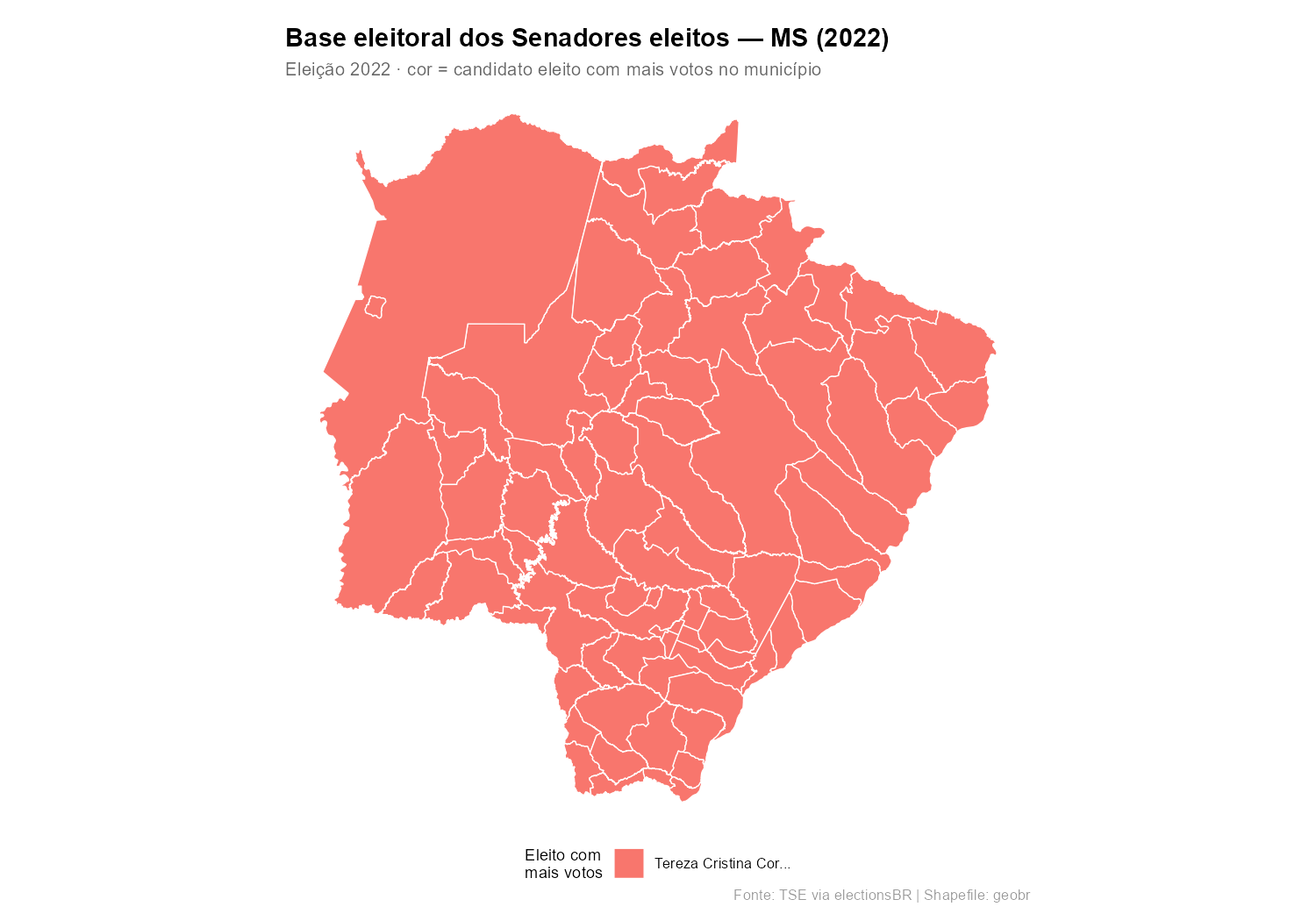 Base eleitoral dos Senadores eleitos — MS (2022)